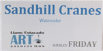 017 Sandhill Cranes Label