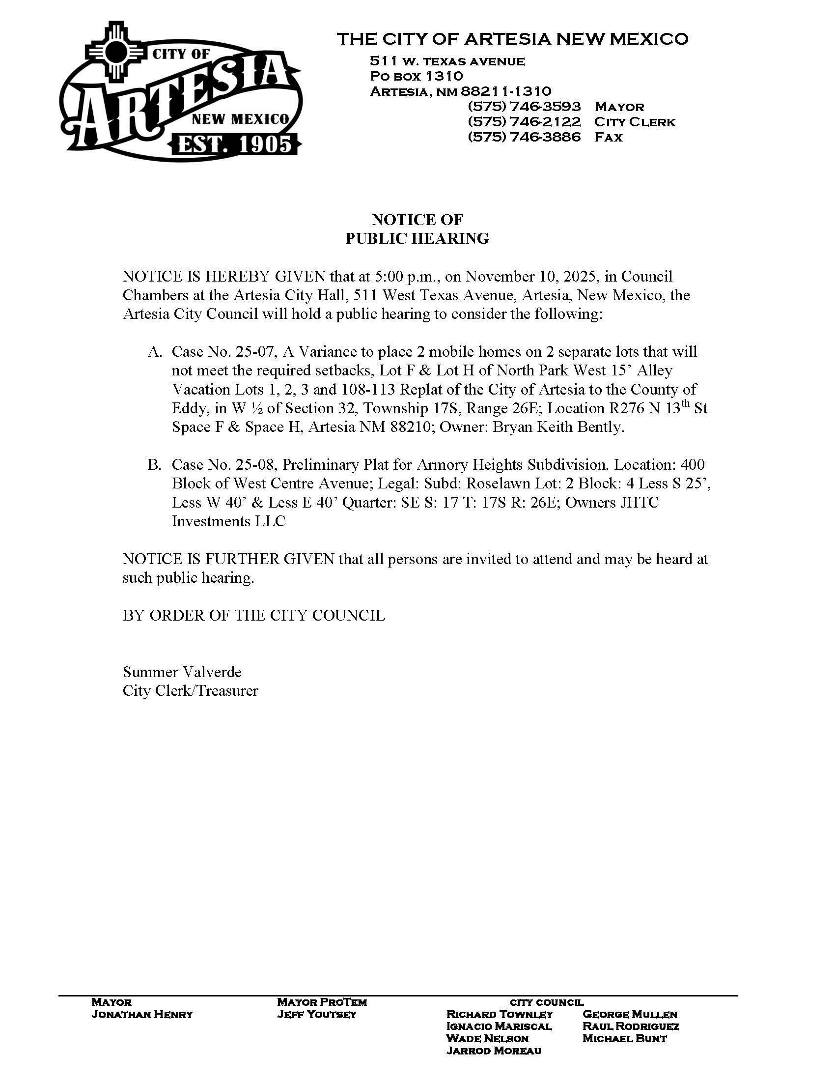 11-10-2025 Legal Notice for PZ